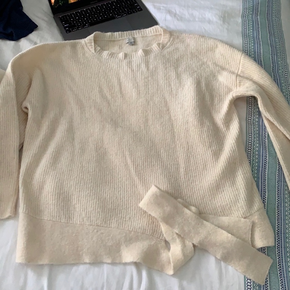 A New Day, cream sweater